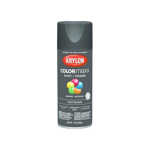 Krylon 5547 Colormaxx 12 Oz Cry Stal Clear Flat K05547007 Zoro
